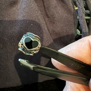 Pandora, retired authentic sterling silver & 14k gold “2011 Midnight Heart”charm